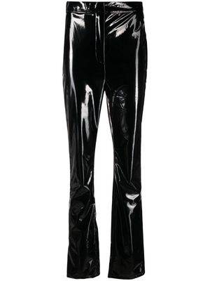 ROTATE slim-leg patent trousers - Black