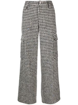 ROTATE sparkly houndstooth trousers - Black