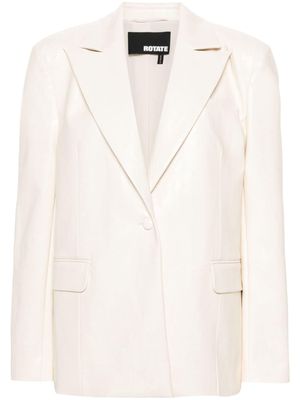 ROTATE textured faux-leather single-breasted blazer - Neutrals