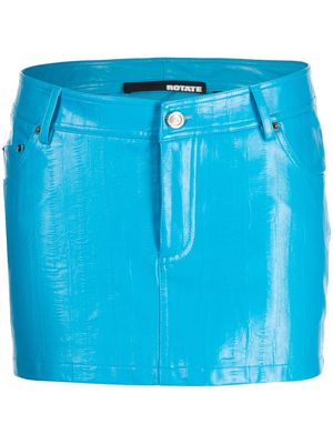 ROTATE textured low-rise miniskirt - Blue