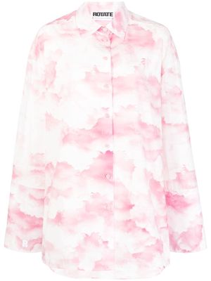 ROTATE tie-dye print cotton shirt - Pink