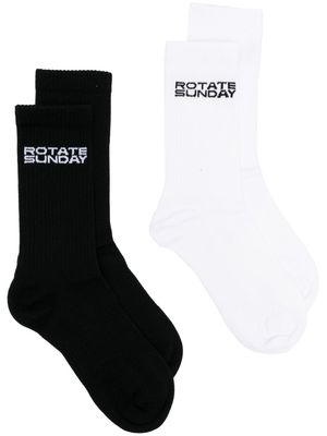 ROTATE two-pack logo-print socks - White
