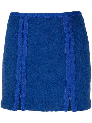 ROTATE zip-detail mini skirt - Blue
