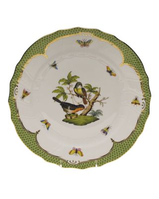 Rothschild Bird Green Motif 02 Dinner Plate