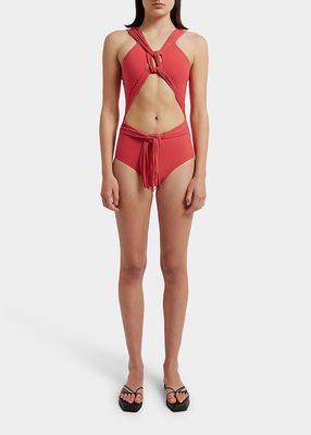 Rouleaux Disconnect One-Piece Swimsuit