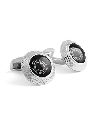 Round Compass Cuff Links