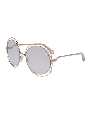 Round Concentric Metal Sunglasses