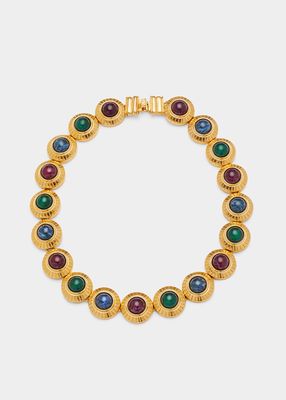 Round Gold and Crystal Collar