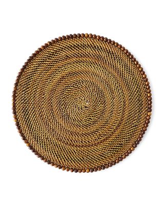 Round Placemats with Beads, Set of 4