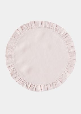Round Ruffle Placemat, Dusty Pink