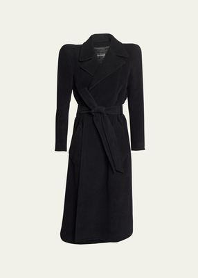 Round Shoulder Cashmere-Blend Coat