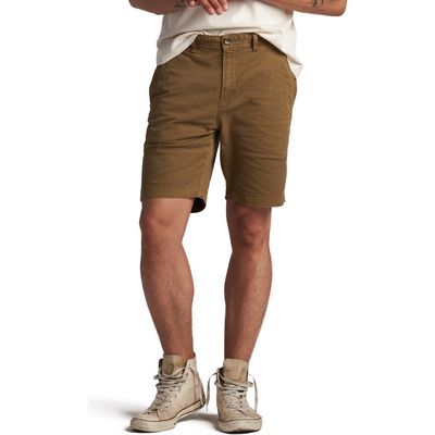 Rowan Walsh Stretch Cotton Twill Shorts in Umber 