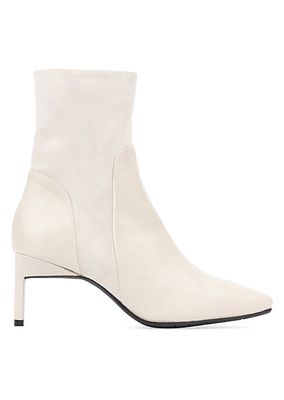 Rowanna 65MM Leather & Suede Side-Zip Ankle Booties