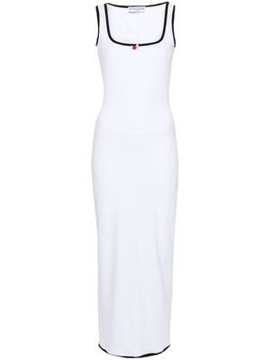 Rowen Rose contrasting-trim jersey maxi dress - White