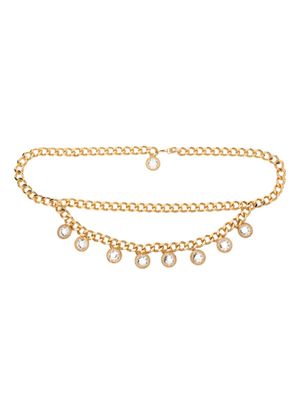 Rowen Rose crystal-embellished chain belt - Gold