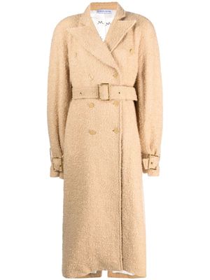 Rowen Rose double-breasted belted tweed coat - Neutrals