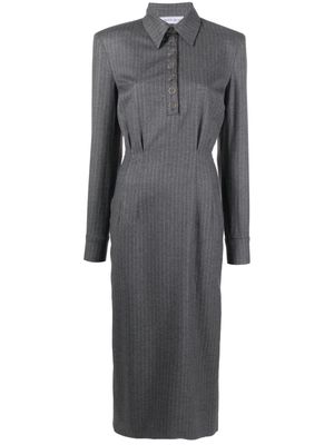 Rowen Rose pinstriped wool shirt dress - Grey