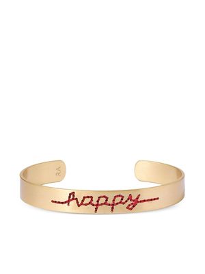 Roxanne Assoulin Happy Stitched cuff bracelet - Gold