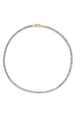 ROXANNE ASSOULIN Rally Cubic Zirconia Tennis Necklace in Blue