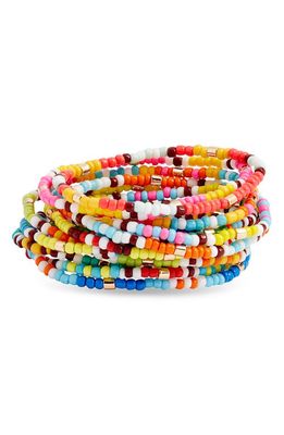 ROXANNE ASSOULIN Set of 12 The Brighter The Better Bracelets in Yellow Multi