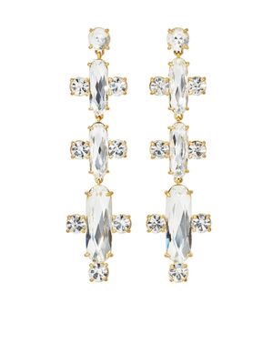 Roxanne Assoulin The Icicle crystal drop earrings - White