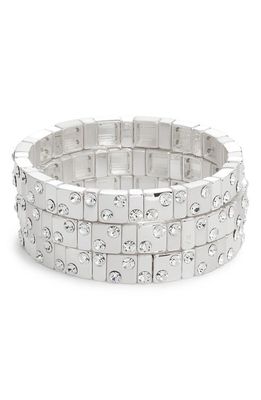 ROXANNE ASSOULIN Twinkle Twinkle Set of 3 Bracelets in Silver