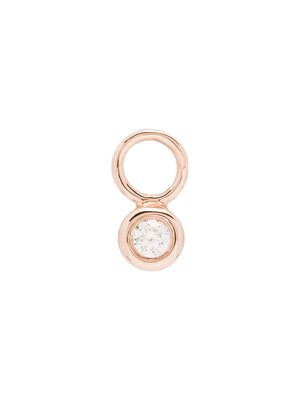 Roxanne First 14kt rose gold diamond single charm - Pink