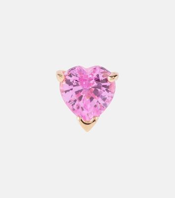 Roxanne First 14kt rose gold single earring with pink sapphire