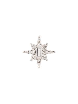 Roxanne First 14kt white gold Becky star diamond stud earring - Silver