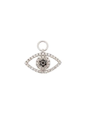 Roxanne First 14kt white gold diamond-embellished eye charm - Silver