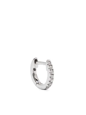 Roxanne First 14kt white gold Teeny Tiny diamond huggie earring - Silver