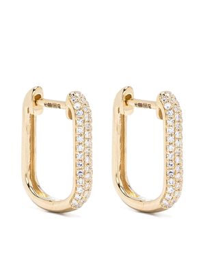 Roxanne First 14kt yellow gold diamond hoop earrings