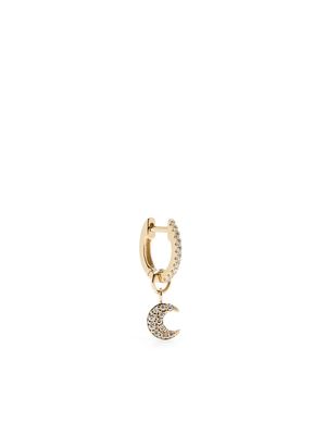 Roxanne First 14kt yellow gold Mini Moon diamonds single earring