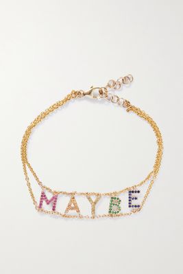 Roxanne First - Maybe 14-karat Rose Gold Sapphire Bracelet - Multi