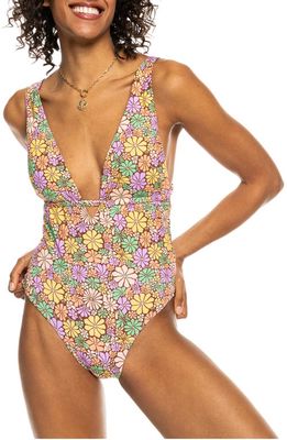 Roxy All Bout Sol One-Piece Swimsuit in Root Beer