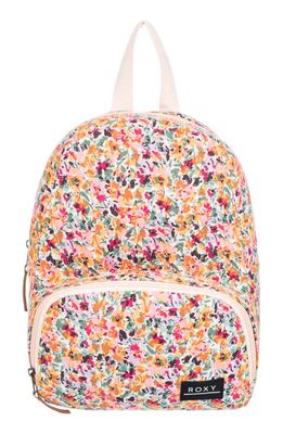 Roxy Always Cotton Canvas Backpack in Pastel Rose Swept Up Floral