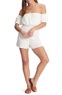 Roxy Another Day Off the Shoulder Romper in Snow White