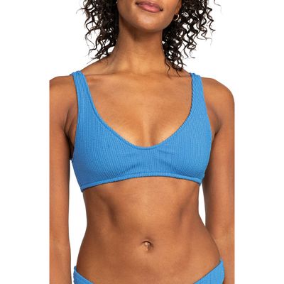 Roxy Aruba Textured Bikini Top in Campanula