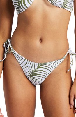 Roxy Beach Classics Cheeky Side Tie Bikini Bottoms in Palm Tree Dreams