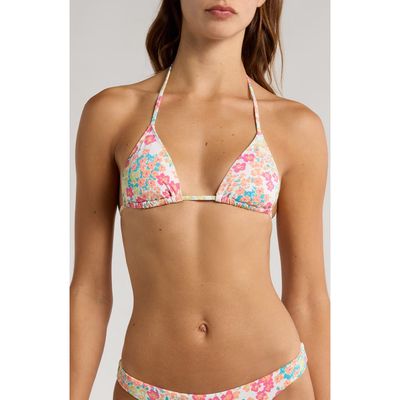 Roxy Beach Classics Mini Triangle String Bikini Top in Gzk6-Playa Amor