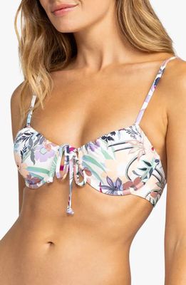 Roxy Beach Classics Underwire Bikini Top in Ash Rose Wallflower 