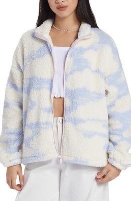 Roxy Chloe Kim In the Clouds Fleece Jacket in Hgbl Clouds