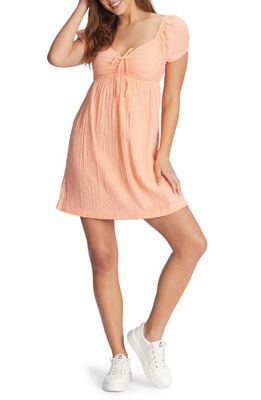 Roxy Clearwater Cove Puff Sleeve Minidress in Papaya Punch