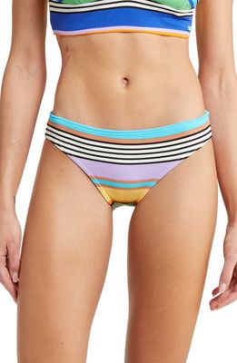 Roxy Color Jam Hipster Bikini Bottoms in Anthracite Good Vibrations