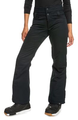 Roxy Diversion Insulated Water Repellent Snow Pants in True Black