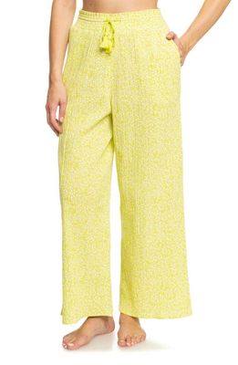 Roxy Drift Away Wide Leg Pants in Daiquiri Green Sea