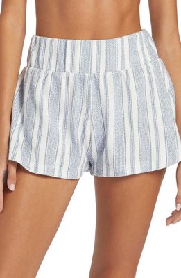 Roxy Drop a Wave Cotton Blend Shorts in Snow White Beachside