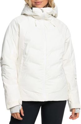 Roxy Dusk Warmlink Hooded Snow Jacket in Egret