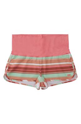 Roxy Endless Summer Stripe Cover-Up Shorts in Baked Clay Stripe