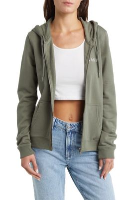 Roxy Evening Hike Graphic Zip-Up Hoodie in Agave Green